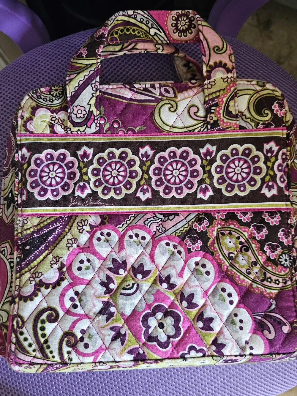 Vera Bradley Pink Paisley Quilted Tote